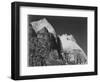 Rock Formation Against Dark Sky "Zion National Park 1941" Utah. 1941-Ansel Adams-Framed Art Print