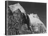 Rock Formation Against Dark Sky "Zion National Park 1941" Utah. 1941-Ansel Adams-Stretched Canvas