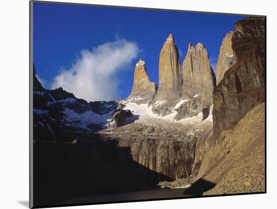 Rock Formation at Tierra Del Fuego Natioanl Park, Chile, Latin America-Nick Wood-Mounted Photographic Print