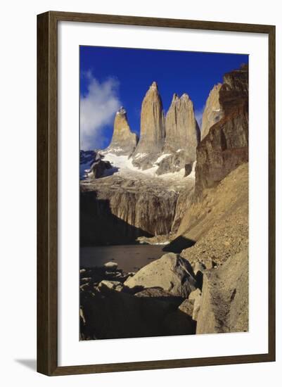 Rock Formation at Tierra Del Fuego National Park, Chile, Latin America-Nick Wood-Framed Photographic Print