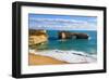 Rock Formation called London Bridge, Port Campbell National Park, Great Ocean Road, Australia-null-Framed Art Print