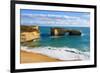 Rock Formation called London Bridge, Port Campbell National Park, Great Ocean Road, Australia-null-Framed Art Print