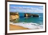 Rock Formation called London Bridge, Port Campbell National Park, Great Ocean Road, Australia-null-Framed Art Print