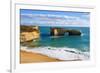 Rock Formation called London Bridge, Port Campbell National Park, Great Ocean Road, Australia-null-Framed Art Print