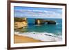 Rock Formation called London Bridge, Port Campbell National Park, Great Ocean Road, Australia-null-Framed Art Print