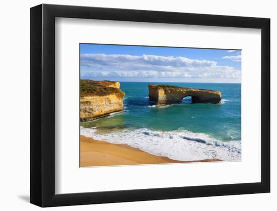 Rock Formation called London Bridge, Port Campbell National Park, Great Ocean Road, Australia-null-Framed Art Print