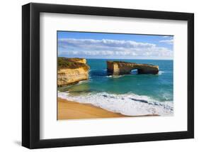 Rock Formation called London Bridge, Port Campbell National Park, Great Ocean Road, Australia-null-Framed Art Print