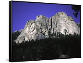 Rock Formation Called the Book in Estes National Park, Colorado-Michael Brown-Framed Stretched Canvas
