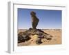 Rock Formation Called the Finger of Allah, Akakus, Sahara Desert, Fezzan, Libya-Pitamitz Sergio-Framed Photographic Print