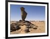 Rock Formation Called the Finger of Allah, Akakus, Sahara Desert, Fezzan, Libya-Pitamitz Sergio-Framed Photographic Print