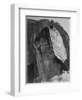 Rock Formation From Below "In Zion National Park" Utah.  1933-1942-Ansel Adams-Framed Art Print