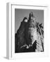 Rock Formation From Below "In Zion National Park" Utah.  1933-1942-Ansel Adams-Framed Art Print