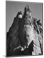 Rock Formation From Below "In Zion National Park" Utah.  1933-1942-Ansel Adams-Mounted Art Print