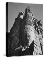 Rock Formation From Below "In Zion National Park" Utah.  1933-1942-Ansel Adams-Stretched Canvas