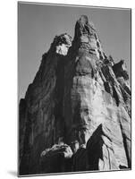 Rock Formation From Below "In Zion National Park" Utah.  1933-1942-Ansel Adams-Mounted Art Print