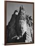 Rock Formation From Below "In Zion National Park" Utah.  1933-1942-Ansel Adams-Framed Art Print