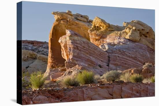 Rock Formation, from Pink Canyon, Valley of Fire State Park, Nevada-Michel Hersen-Stretched Canvas