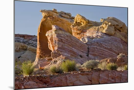 Rock Formation, from Pink Canyon, Valley of Fire State Park, Nevada-Michel Hersen-Mounted Photographic Print