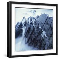 Rock Formation in Fog-Micha Pawlitzki-Framed Premium Photographic Print