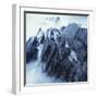 Rock Formation in Fog-Micha Pawlitzki-Framed Premium Photographic Print