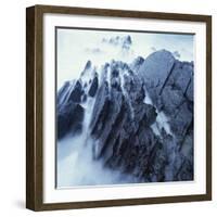 Rock Formation in Fog-Micha Pawlitzki-Framed Photographic Print