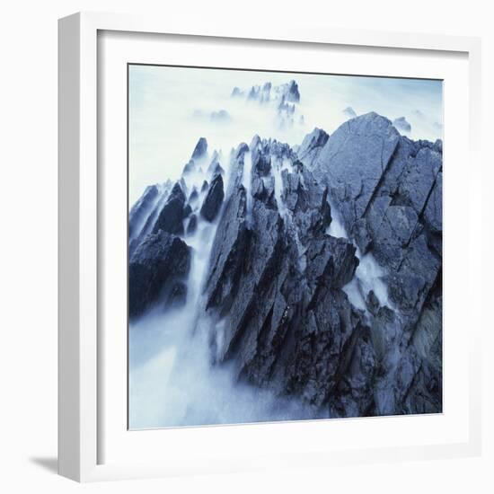 Rock Formation in Fog-Micha Pawlitzki-Framed Photographic Print