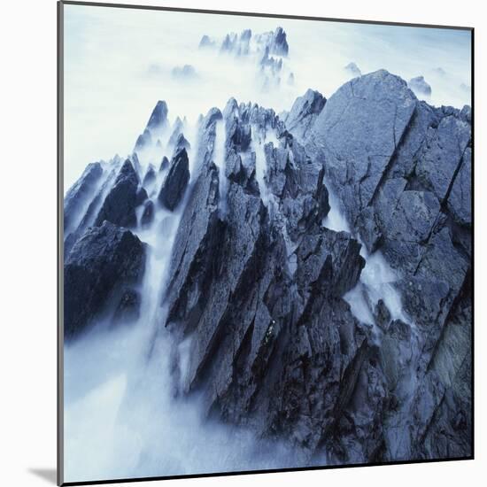 Rock Formation in Fog-Micha Pawlitzki-Mounted Photographic Print
