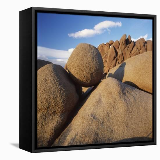Rock Formation in Joshua Tree National Park-Micha Pawlitzki-Framed Stretched Canvas