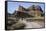 Rock Formation in the Tinajani Canyon in the Andes, Riders and Donkeys, Peru, South America-Peter Groenendijk-Framed Stretched Canvas