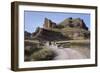 Rock Formation in the Tinajani Canyon in the Andes, Riders and Donkeys, Peru, South America-Peter Groenendijk-Framed Photographic Print