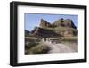 Rock Formation in the Tinajani Canyon in the Andes, Riders and Donkeys, Peru, South America-Peter Groenendijk-Framed Photographic Print