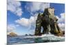 Rock Formation known as Gada's Stack on Foula Island, Shetlands, Scotland, United Kingdom, Europe-Michael Nolan-Mounted Photographic Print