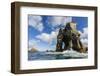 Rock Formation known as Gada's Stack on Foula Island, Shetlands, Scotland, United Kingdom, Europe-Michael Nolan-Framed Photographic Print