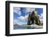 Rock Formation known as Gada's Stack on Foula Island, Shetlands, Scotland, United Kingdom, Europe-Michael Nolan-Framed Photographic Print