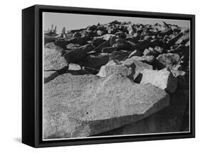 Rock Formation "Moraine Rocky Mountain National Park" Colorado 1933-1942-Ansel Adams-Framed Stretched Canvas