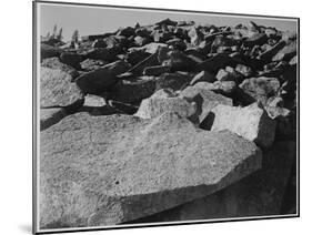 Rock Formation "Moraine Rocky Mountain National Park" Colorado 1933-1942-Ansel Adams-Mounted Art Print