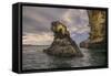 Rock formation off Bartholomew Island, Galapagos Islands, Ecuador.-Adam Jones-Framed Stretched Canvas