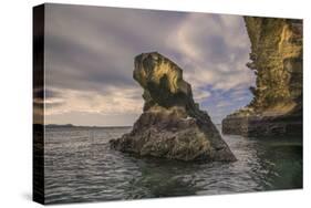 Rock formation off Bartholomew Island, Galapagos Islands, Ecuador.-Adam Jones-Stretched Canvas