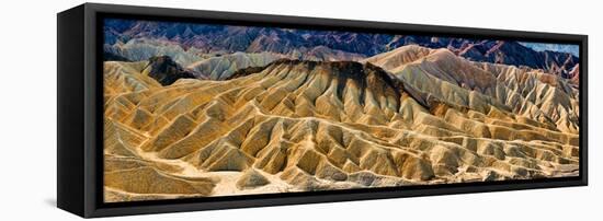 Rock Formation on a Landscape, Zabriskie Point, Death Valley, Death Valley National Park-null-Framed Stretched Canvas