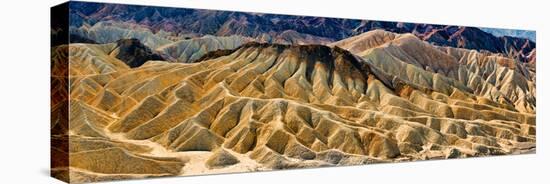 Rock Formation on a Landscape, Zabriskie Point, Death Valley, Death Valley National Park-null-Stretched Canvas