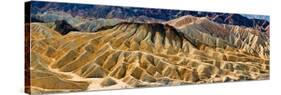 Rock Formation on a Landscape, Zabriskie Point, Death Valley, Death Valley National Park-null-Stretched Canvas