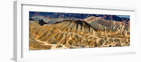 Rock Formation on a Landscape, Zabriskie Point, Death Valley, Death Valley National Park-null-Framed Photographic Print