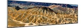 Rock Formation on a Landscape, Zabriskie Point, Death Valley, Death Valley National Park-null-Mounted Photographic Print