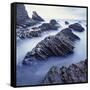 Rock Formation on Coast-Micha Pawlitzki-Framed Stretched Canvas