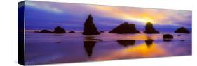 Rock formations along the coast in Bandon, Coos County, Oregon, USA-null-Stretched Canvas