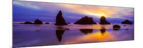 Rock formations along the coast in Bandon, Coos County, Oregon, USA-null-Mounted Photographic Print