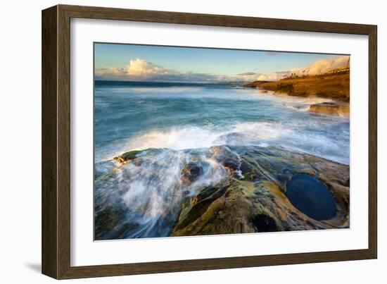 Rock Formations Along the Coastline Near Sunset Cliffs, San Diego, Ca-Andrew Shoemaker-Framed Photographic Print