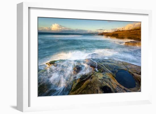 Rock Formations Along the Coastline Near Sunset Cliffs, San Diego, Ca-Andrew Shoemaker-Framed Photographic Print