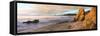 Rock formations and beach at sunrise, Gulf of California, Punta Pescadero, Baja California Sur,...-Panoramic Images-Framed Stretched Canvas