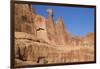 Rock Formations at Park Avenue in Arches National Park-Hal Beral-Framed Photographic Print
